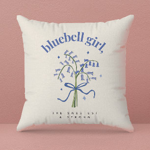 Almofada Ilustração de Aquarela do Flor Bluebell