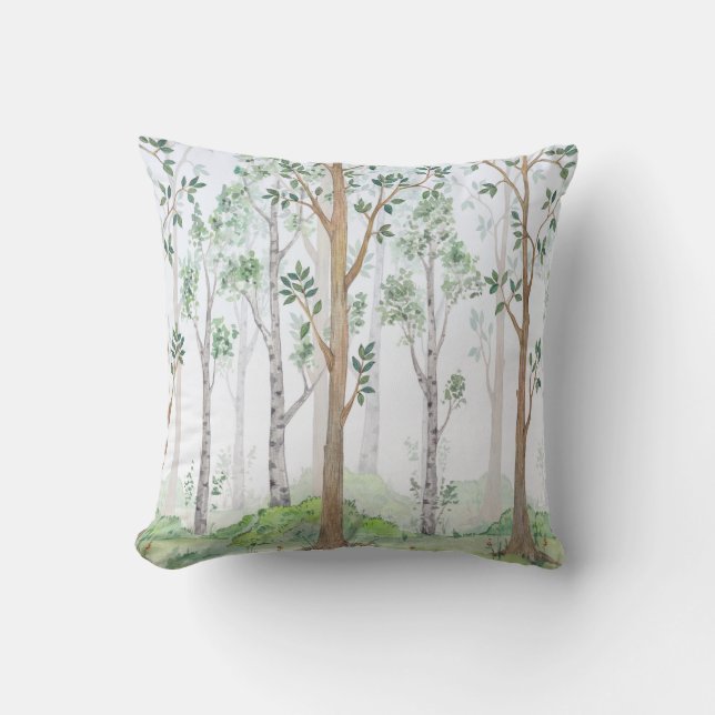 Almofada Ilustração de aquarela — Floresta de fada. i Crian (Frente)