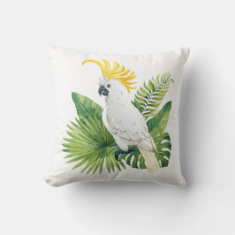Almofada Ilustração de cacatua papagaio