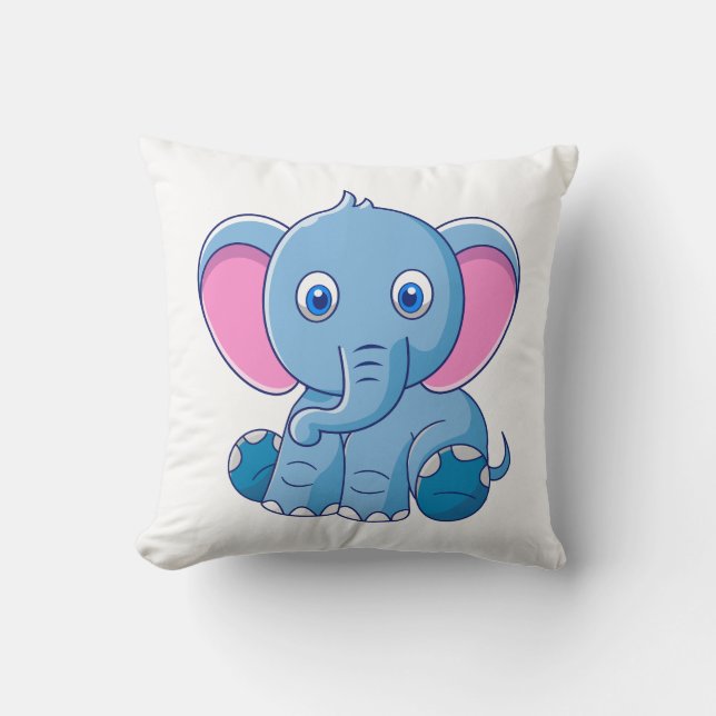 Almofada Ilustração de desenho animado animal (Frente)