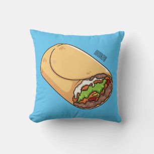 Almofada Ilustração de desenho animado burrito