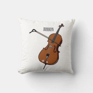 Almofada Ilustração de desenho animado Cello