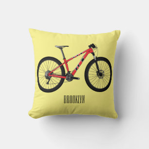 Almofada Ilustração de desenho animado de bicicleta