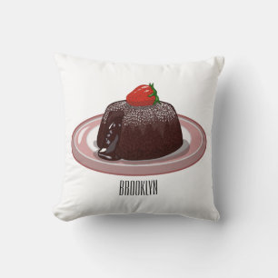 Almofada Ilustração de desenho animado de bolo de lava de c