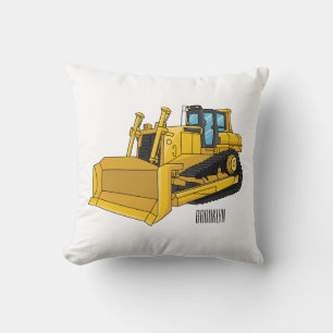 Almofada Ilustração de desenho animado de bulldozer