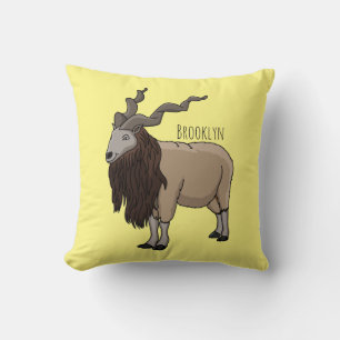 Almofada Ilustração de desenho animado de cabra Markhor