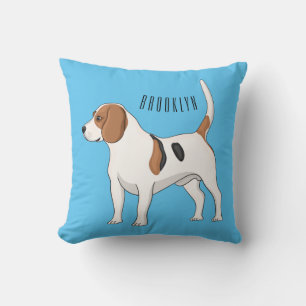 Almofada Ilustração de desenho animado de cachorro Beagle