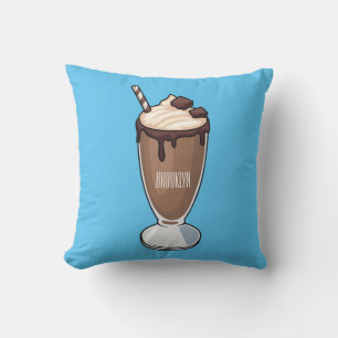 Almofada Ilustração de desenho animado de Chocolate Milksha