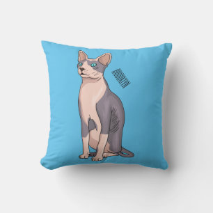 Almofada Ilustração de desenho animado de gato esphynx
