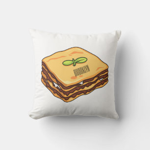 Almofada Ilustração de desenho animado de Lasagna