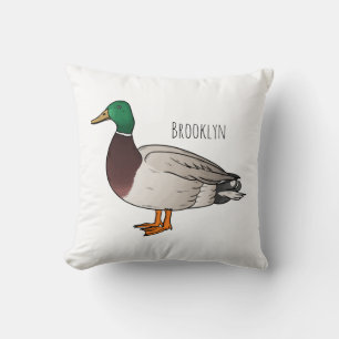 Almofada Ilustração de desenho animado de pato-reais
