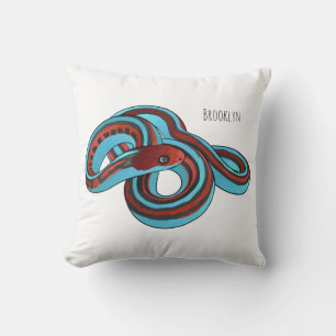 Almofada Ilustração de desenho animado do cobra de garter d