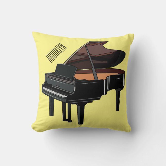 Almofada Ilustração de desenho animado Piano (Frente)