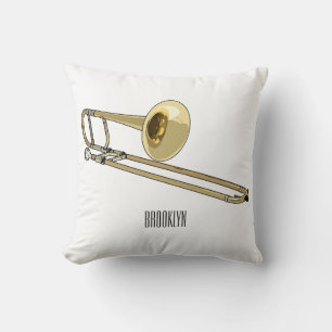 Almofada Ilustração de desenho animado Trombone