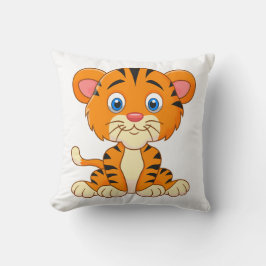 Almofada Ilustração de desenho de animal tigre fofo
