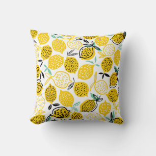 Almofada Ilustração de Design de Lemon Summer Vintage