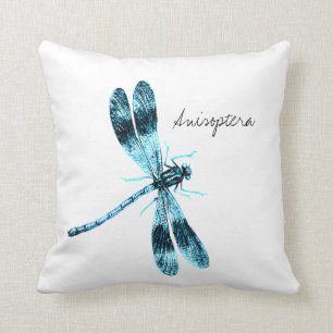 Almofada Ilustração de Dragonfly Insetos Vintage