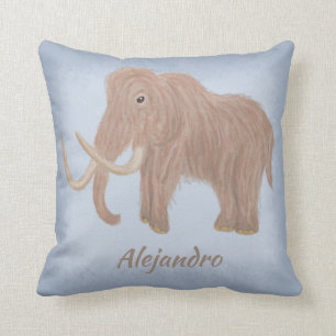 Almofada Ilustração de Mamute Marrom Personalizada
