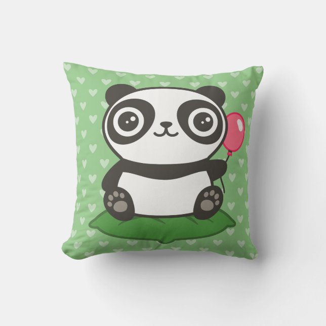 Almofada Ilustração de Panda Fofo (Frente)