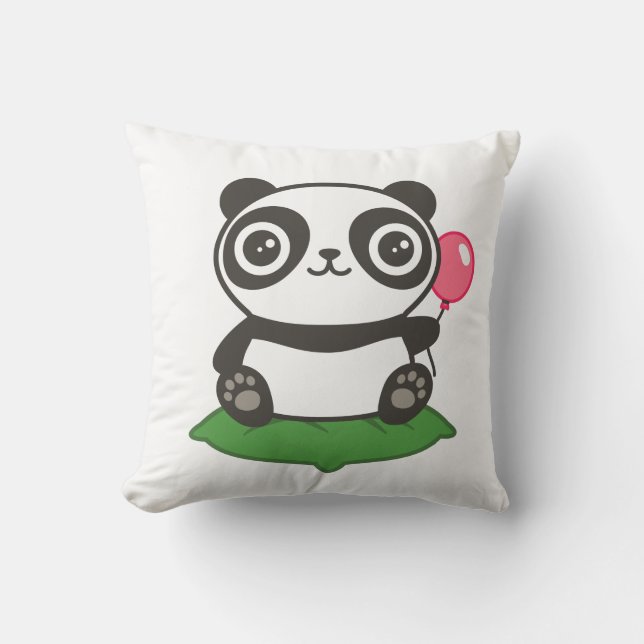 Almofada Ilustração de Panda Fofo (Frente)