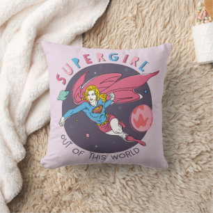 Almofada Ilustração de Supergirl Voando para Cima