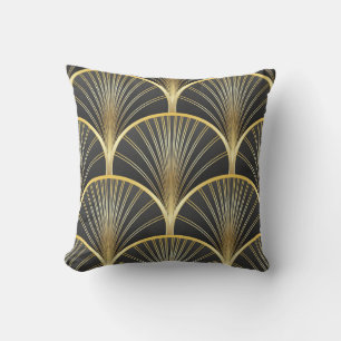 Almofada Ilustração de Textura Geométrica Art Deco