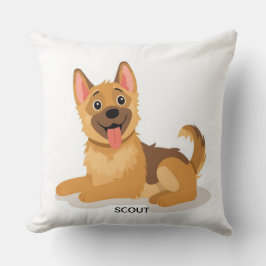 Almofada Ilustração Decorativa de Cachorrinho Fofo da Raça 