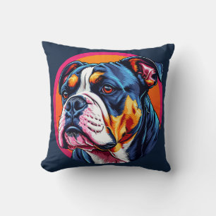 Almofada Ilustração Digital Colorida de Cachorro