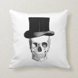 Almofada ilustração do crânio de vintage com essa indicação