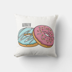 Almofada ilustração do desenho animado de rosquinha