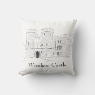 Almofada Ilustração do Landmark Icônico do Castelo de Winds