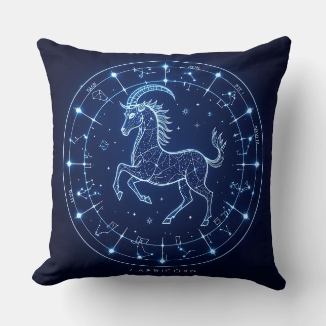 Almofada Ilustração do Signo de Capricórnio (Frente)
