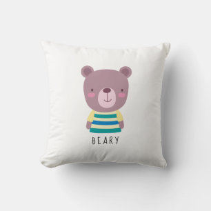 Almofada Ilustração do Urso de Corte - Personalizável