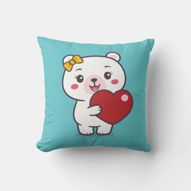 Almofada Ilustração do Urso de Teddy (Frente)