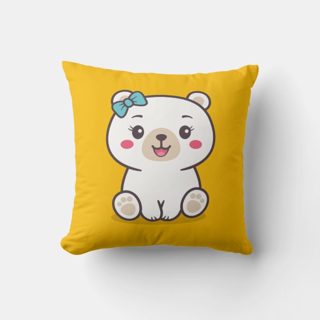 Almofada Ilustração do Urso de Teddy (Frente)
