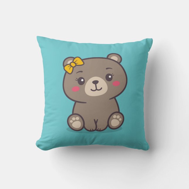 Almofada Ilustração do Urso de Teddy (Frente)