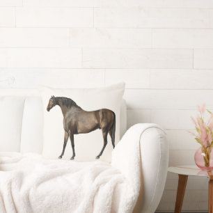 Almofada Ilustração Elegante de Cavalo Vintage Equestre