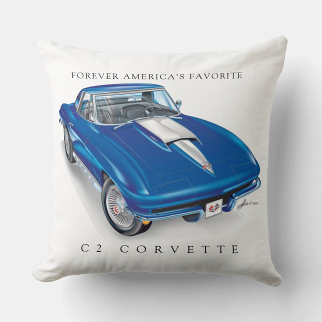 ALMOFADA ILUSTRAÇÃO ELEGANTE DO C-2 VETTE (Frente)
