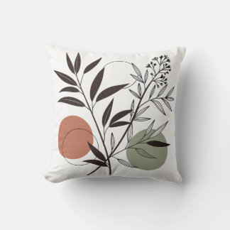 Almofada Ilustração Minimalista da Planta Boho