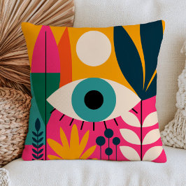 Almofada Ilustração Ousada de Olho Gordo Chic BOHO Maximali