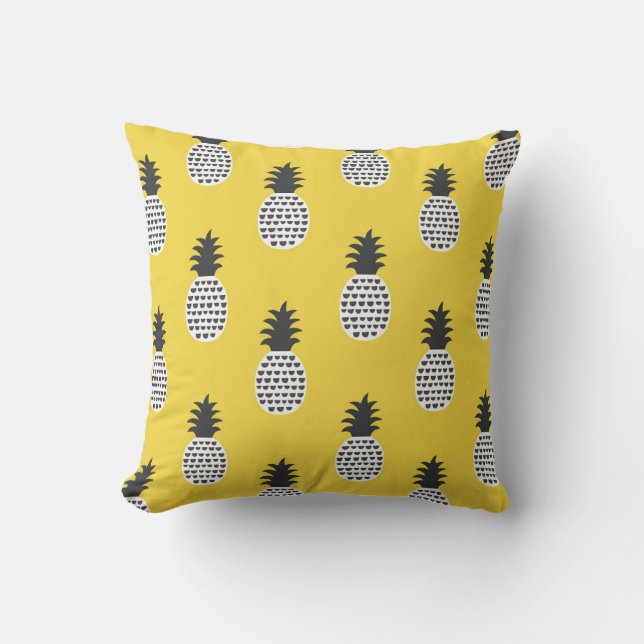 Almofada Ilustração sem costura do Vintage Pineapple (Frente)