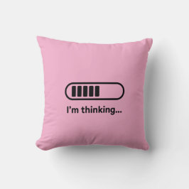 Almofada I'm Thinking... Loading Progress Bar Pink Minimali