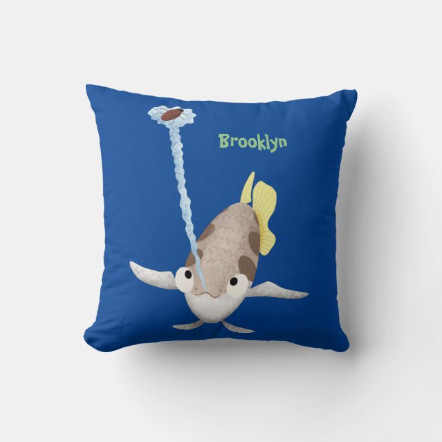 Almofada Imagem de desenho animado de Arquerfish em Cute (Frente)