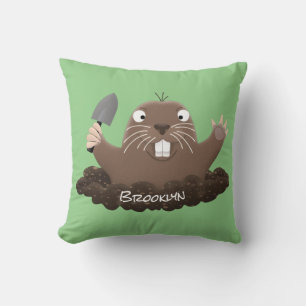 Almofada Imagem de desenho animado de bolso engraçado