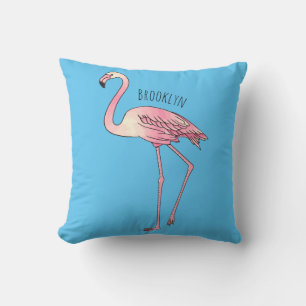 Almofada Imagem de desenho animado de pássaro Flamingo