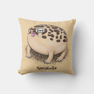 Almofada Imagem de desenho animado do sapo de chuva deserto