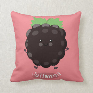 Almofada Imagem de desenho animado roxo de amora doce e fel