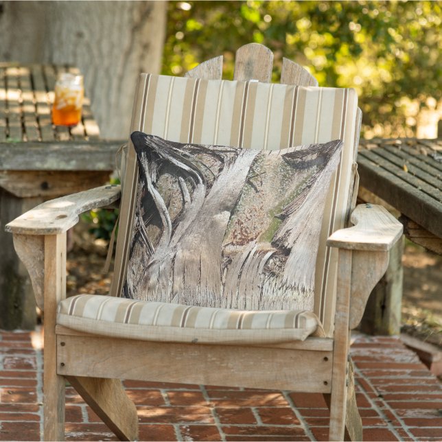 Almofada Imagem de Foto de Fechamento de Textura de Tronco  (Cadeira)