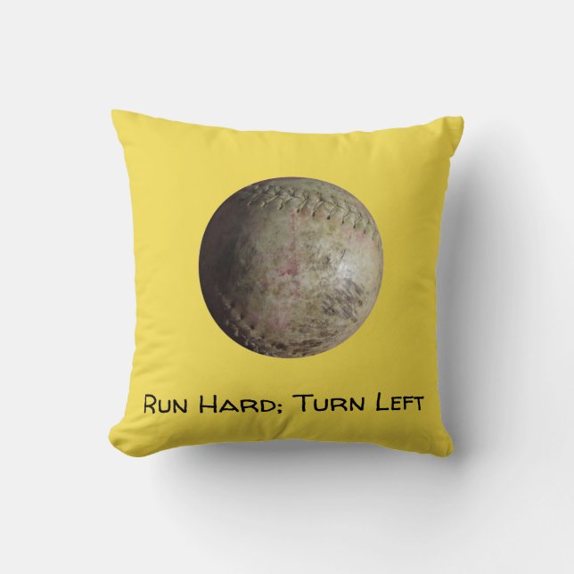 Almofada Imagem de Softbol Branco (Frente)