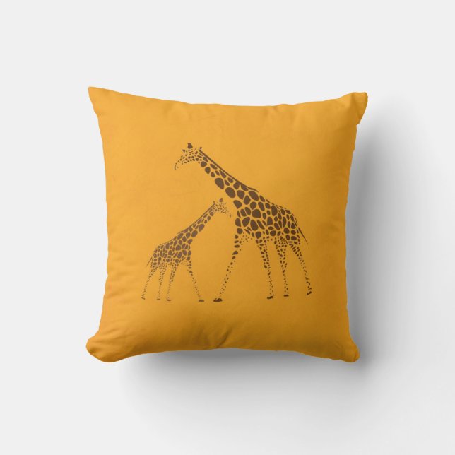 Almofada Imagem do girafa do animal selvagem (Frente)